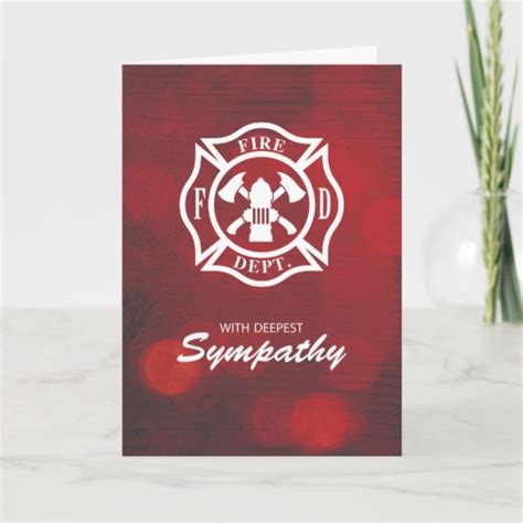 fire department customized sympathy cards.